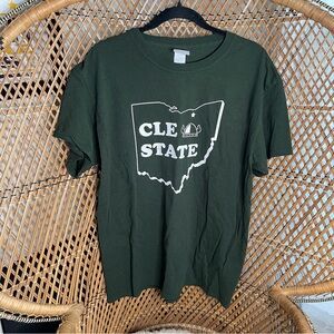 Green CLE State Cleveland State T-Shirt